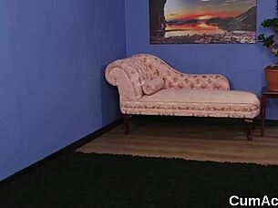 sexy doll takes massive facial bukkake gulping every drop pov