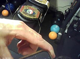 glasses brunette gives backstage blowjob before wrestling fuck