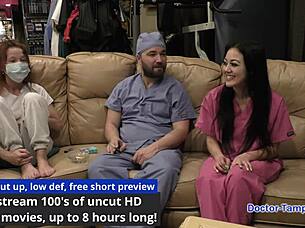 dr tampa's humiliating tampa uni physical with blaire celeste gaping in latex