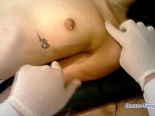 dr tampa's humiliating tampa uni physical with blaire celeste gaping in latex