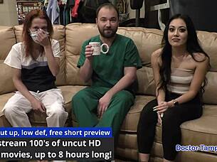 dr tampa's humiliating tampa uni physical with blaire celeste gaping in latex