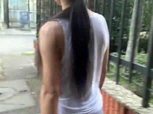 my hot neighbor sends steamy squirting masturbation video with dildo fingering