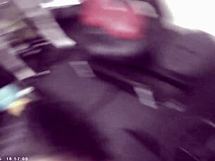 glasses brunette gives backstage blowjob before wrestling fuck