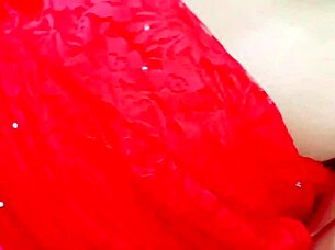 Red Sharee and teen share wet pussy creampie with dirty Hindi talk
