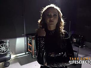 sexy tina kay shows off her wild latex fetish side