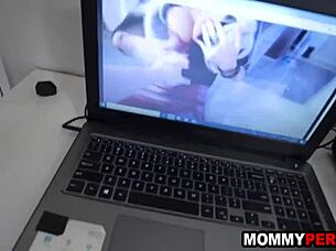 Blonde Milf Blows And Fucks After Catching Masturbation