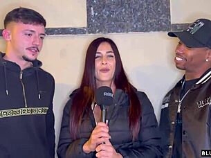 Street latina casting turns into bbc mmf amateur threesome