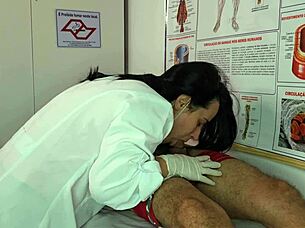 Patient, your erection has nurse so wet, wanna lick my pussy?