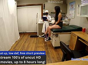 dr tampa's humiliating tampa uni physical with blaire celeste gaping in latex