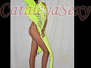 Skinny latina police cosplay model tempts in steamy photoshoot poses