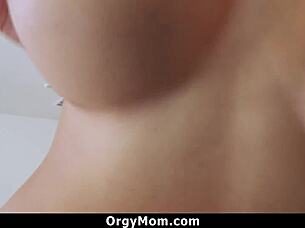 Topless Milf Teases Massive Sausage Suck in Wild Orgy