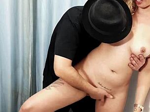 Salesman Fills Milf's Wet Pussy in Dressing Room