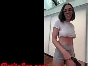 Wanna see this cute petite latina slut ride her monster dildo hard?