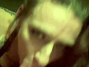 damn she works hard slurping up that cum