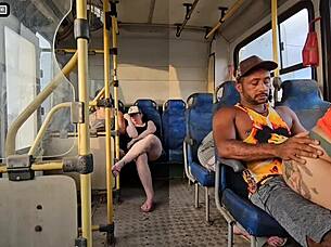 I teased stranger on bus till he fucked my wet pussy