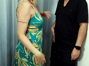 Salesman Fills Milf's Wet Pussy in Dressing Room