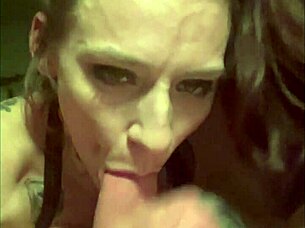 damn she works hard slurping up that cum