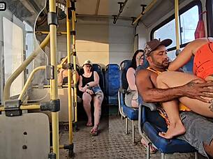 I teased stranger on bus till he fucked my wet pussy