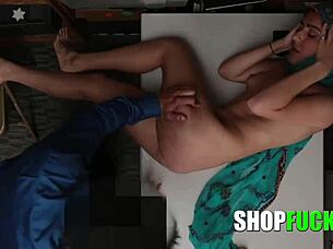 Innocent arab teen tricked by cop into rough office fuck!