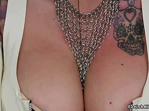 Busty Alt Dom's Ruthless Anal Fisting On Bound Slave