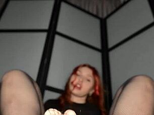 Redhead Virtual Foot Fetish Cumshot Dildo Jerk Instructions