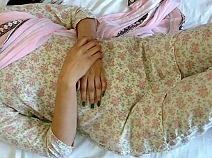 Arab granny spreads wide for intense interracial ass pounding