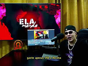 Two hot brazilian babes strip for podcast fun now!