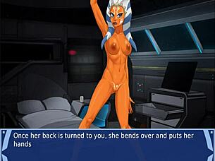 Orange trainer gropes boobs ass dancing handjob