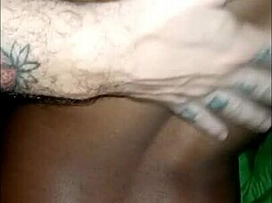 Latina cutie orgasms wildly on living room sofa