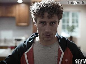 Petite brunette milf housewife sneaks out to ride neighbor's huge cock