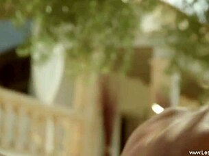 Lysette passionately kisses and licks friend Sarah's body