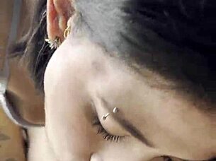 Blonde Teen Swallows Cuckold Roommate's Huge Cum Gushing Load!