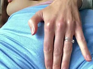 aussie milf charlotte star soaks gym shorts with orgasmic pussy play