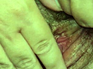 Fat preggo squirts hard from wet pussy spanking and fingering close up