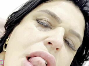 chubby brazilian milf begs for rough interracial pounding before husband arrives