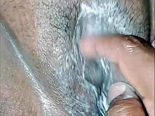 Leaked homemade clip shows juicy MILF creampie in dirty doggystyle action