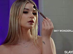 Rissa May And Sky Wonderland Scissor To Gushing Orgasms