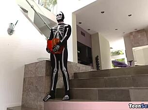 Katya's Special Halloween Costume Fuck Party with Petite Cosplay Group