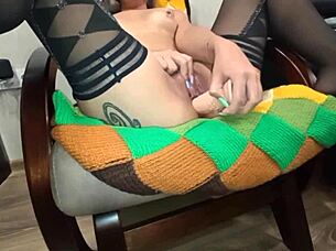 i slip on stockings caressing tight pussy thinking of your monster cock 😘