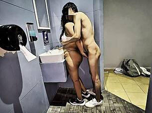 skinny young mexican couple hotel bath ass infidelity