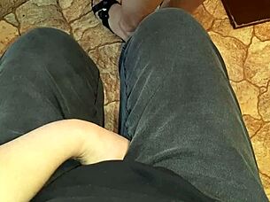 jerking off watching neighbor's kitchen ass tease