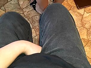 jerking off watching neighbor's kitchen ass tease