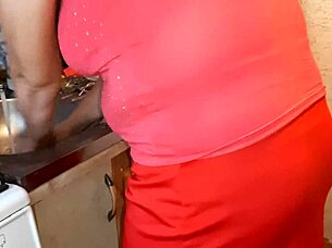 jerking off watching neighbor's kitchen ass tease