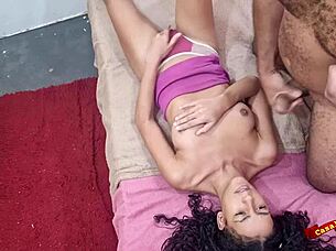 skinny thai teen slut masturbates to massive cumshot on her chest