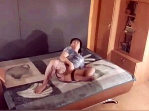 klaudia ambergirl milf stockings lingerie natural tits masturbation