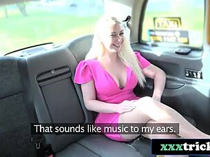 pippa blonde fucks cab driver doggystyle london taxi heels