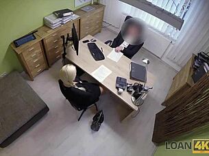 naughty czech agent performs sex casting in office for cash
