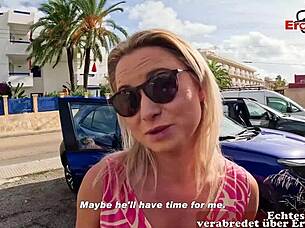 deutsche blonde milf wild bunny blind date car pickup 😘🚗