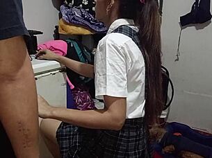 peruvian latina ends fun session with hot blowjob