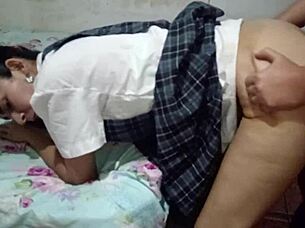 peruvian latina ends fun session with hot blowjob